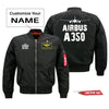 Airbus A350 Silhouette & Designed Pilot Jackets (Customizable)
