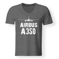 Thumbnail for Airbus A350 & Plane Designed V-Neck T-Shirts