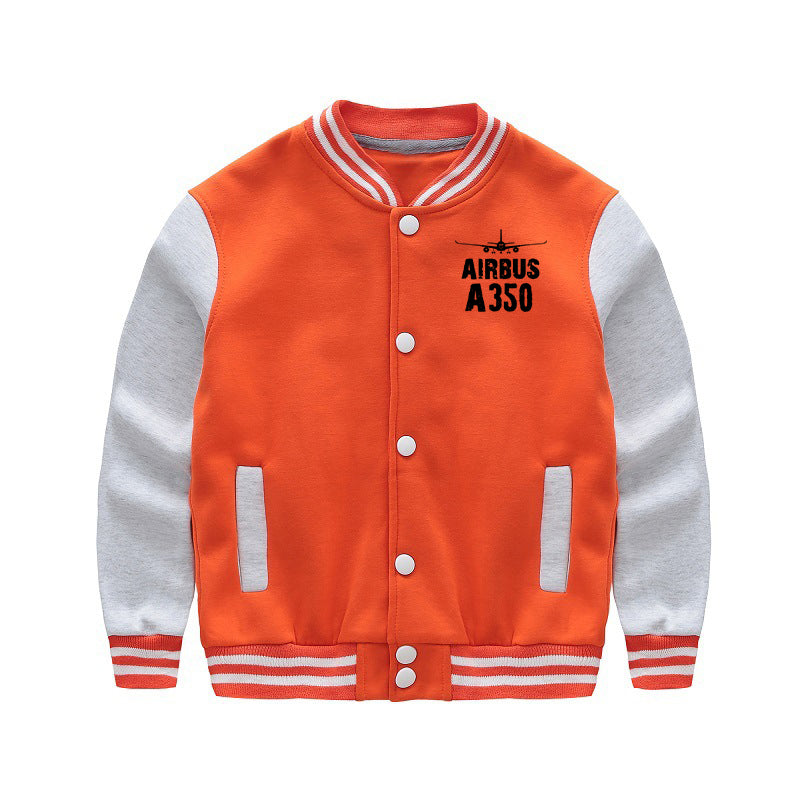 Airbus A350 & Plane Designed "CHILDREN" Baseball Jackets