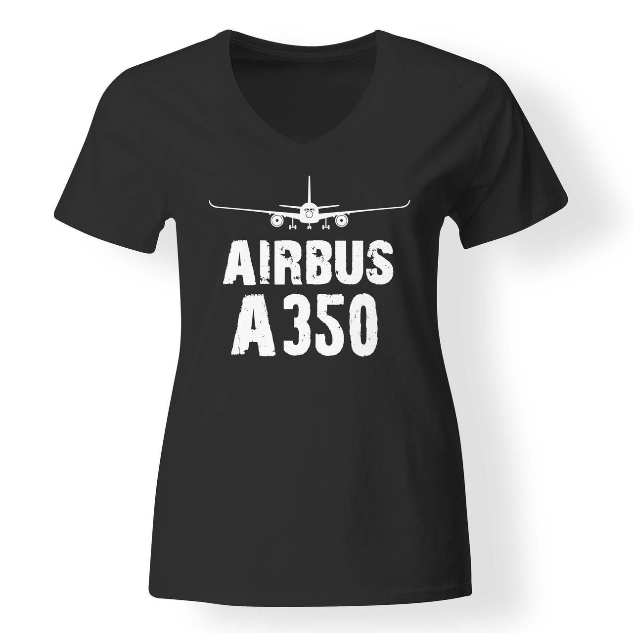 Airbus A350 & Plane Designed V-Neck T-Shirts