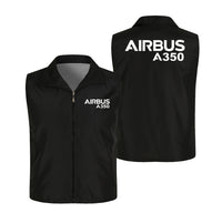 Thumbnail for Airbus A350 & Text Designed Thin Style Vests