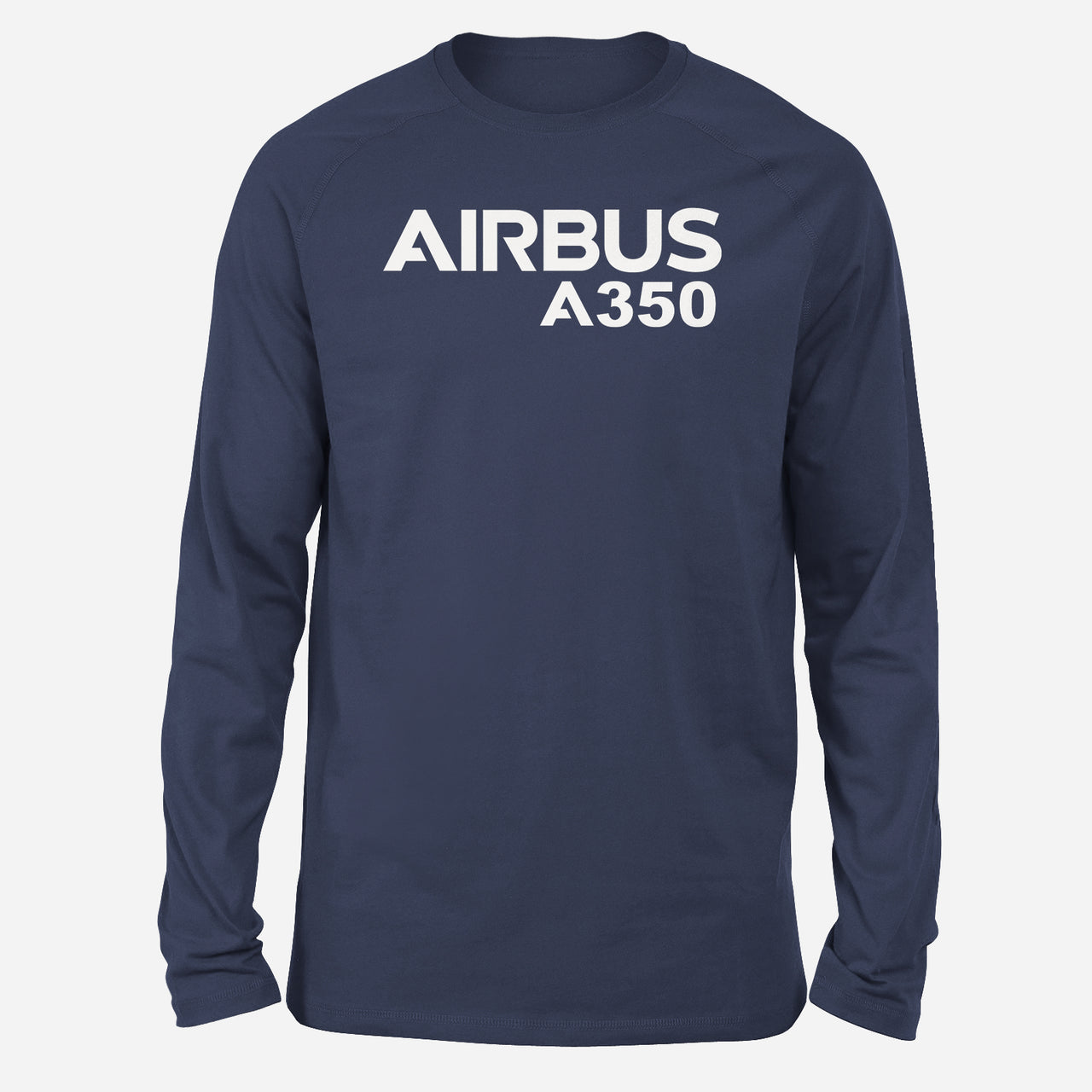 Airbus A350 & Text Designed Long-Sleeve T-Shirts