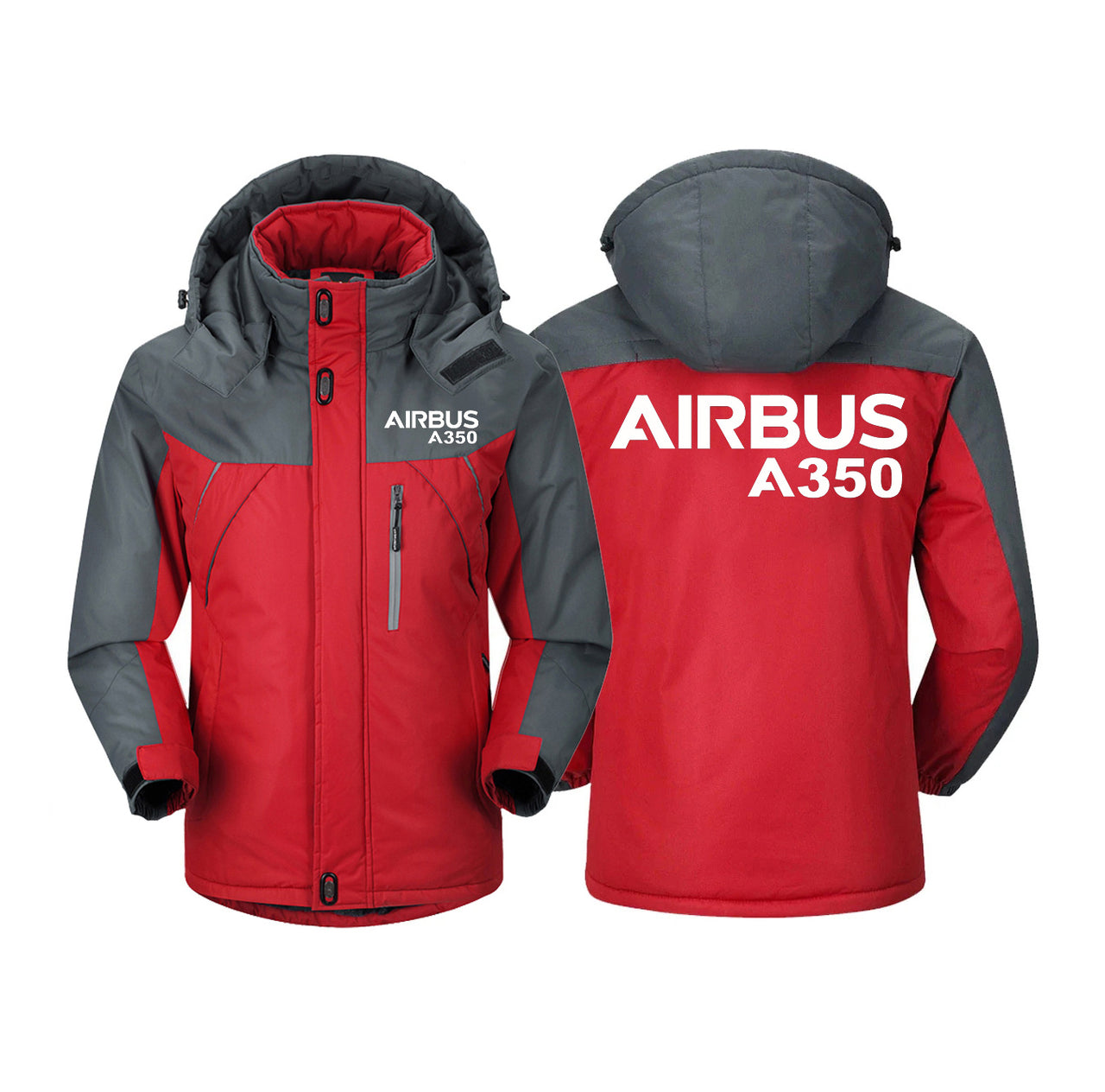 Airbus A350 & Text Designed Thick Winter Jackets