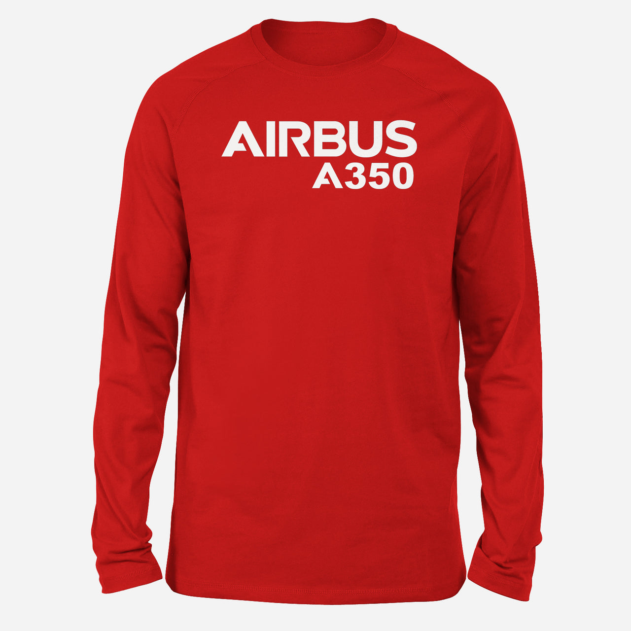 Airbus A350 & Text Designed Long-Sleeve T-Shirts