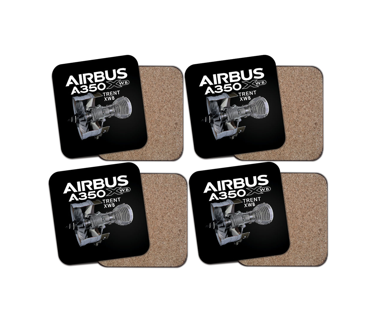 Airbus A350 & Trent Wxb Engine Designed Coasters