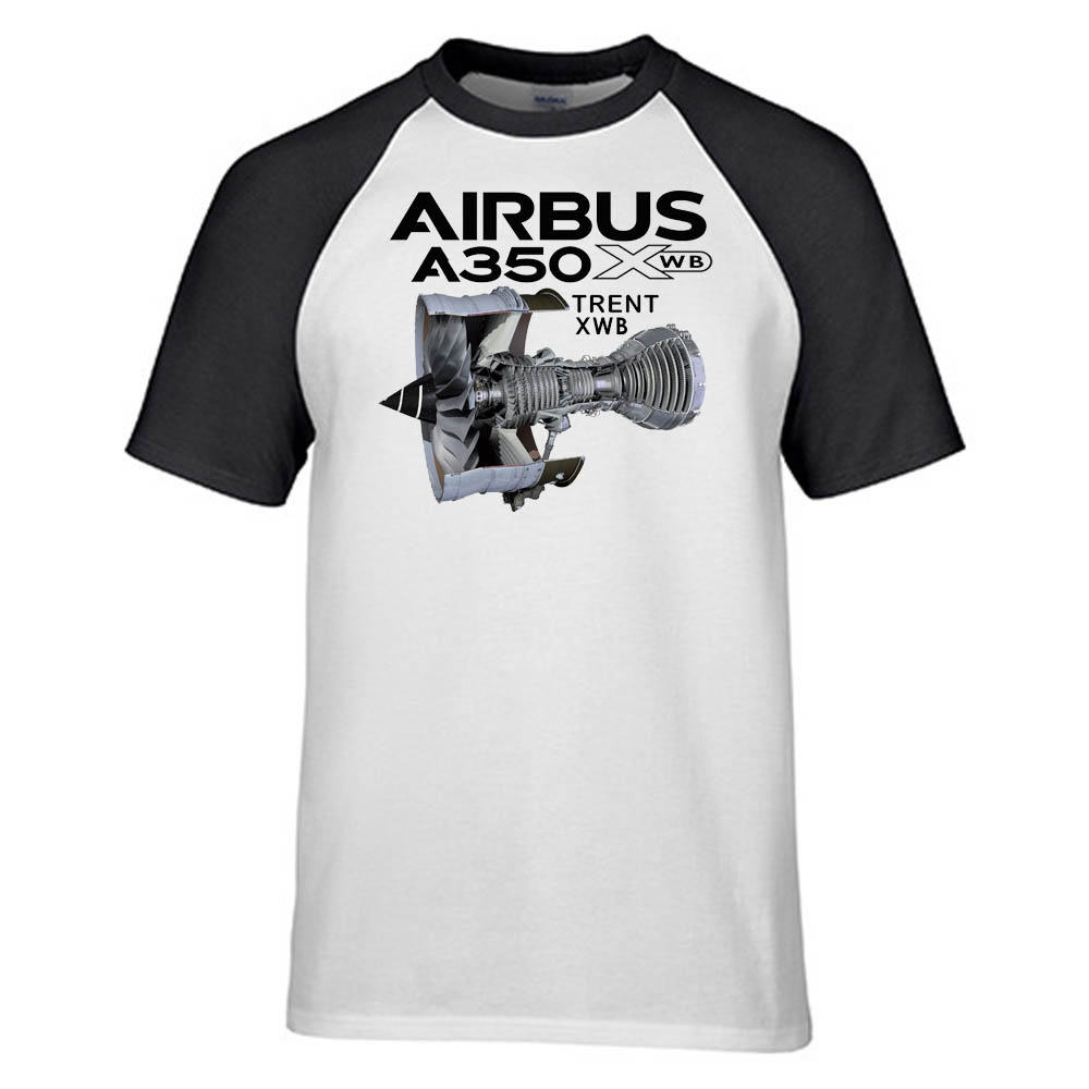Airbus A350 & Trent XWB Engine Designed Raglan T-Shirts