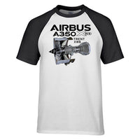 Thumbnail for Airbus A350 & Trent XWB Engine Designed Raglan T-Shirts