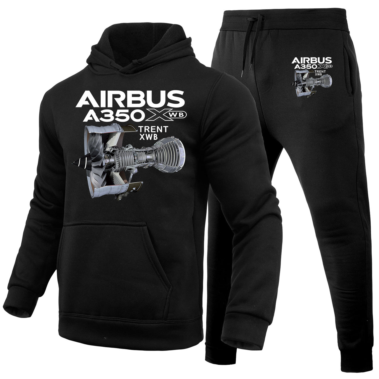 Airbus A350 & Trent Wxb Engine Designed Hoodies & Sweatpants Set