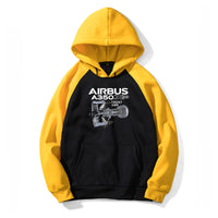 Thumbnail for Airbus A350 & Trent Wxb Engine Designed Colourful Hoodies