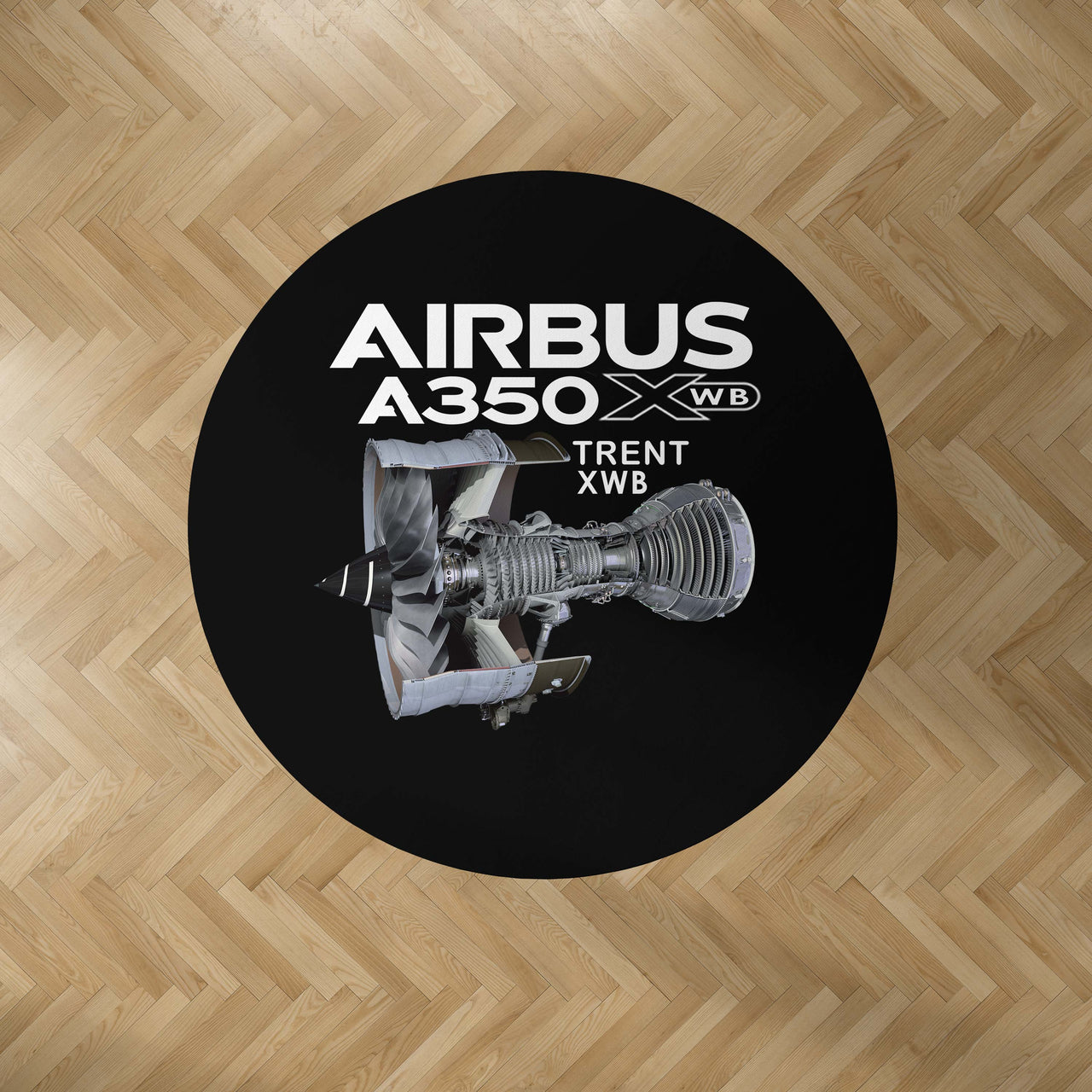 Airbus A350 & Trent Wxb Engine 7000 Designed Carpet & Floor Mats (Round)