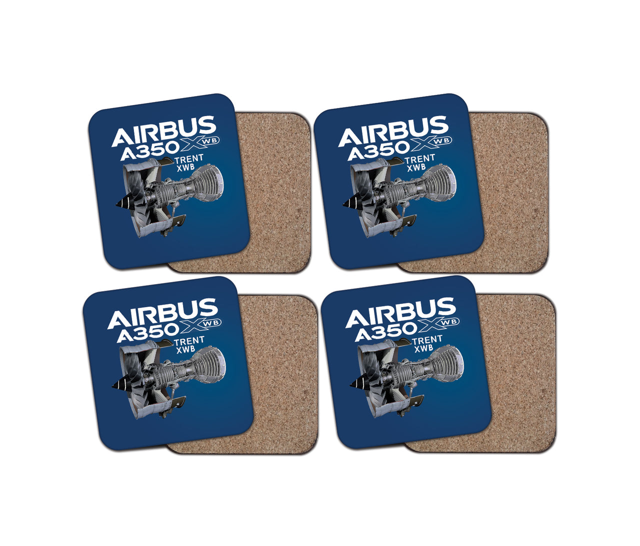 Airbus A350 & Trent Wxb Engine Designed Coasters