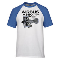 Thumbnail for Airbus A350 & Trent XWB Engine Designed Raglan T-Shirts