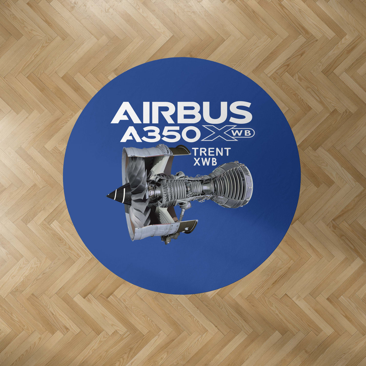 Airbus A350 & Trent Wxb Engine 7000 Designed Carpet & Floor Mats (Round)