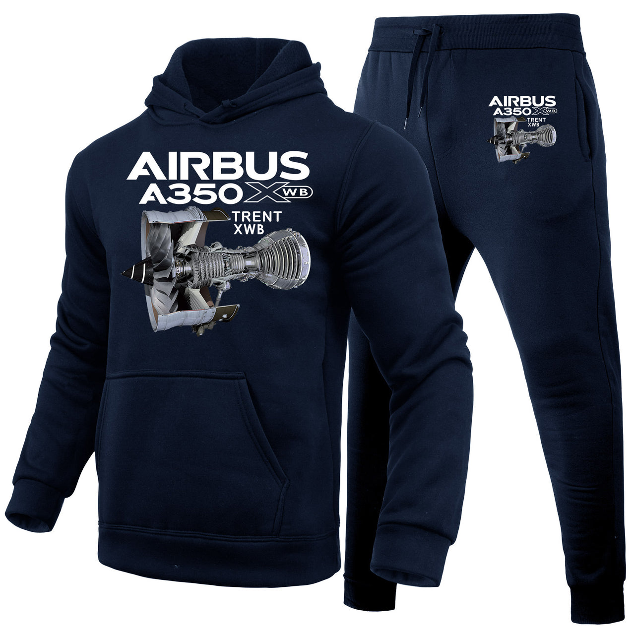 Airbus A350 & Trent Wxb Engine Designed Hoodies & Sweatpants Set