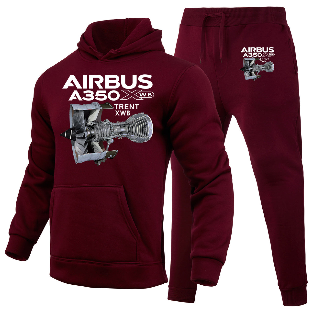 Airbus A350 & Trent Wxb Engine Designed Hoodies & Sweatpants Set
