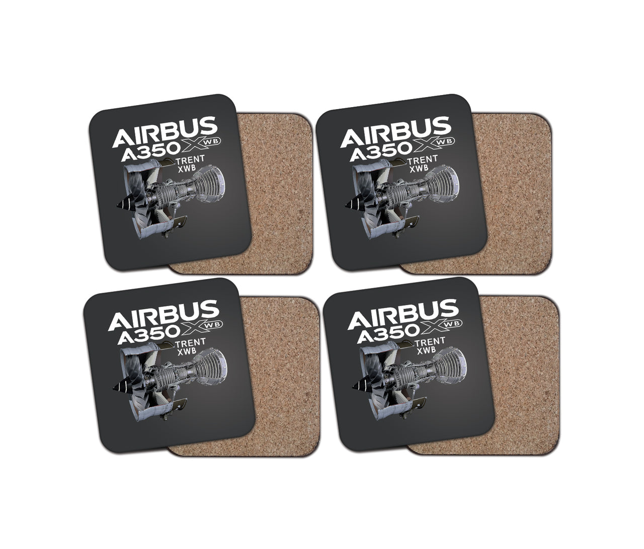 Airbus A350 & Trent Wxb Engine Designed Coasters