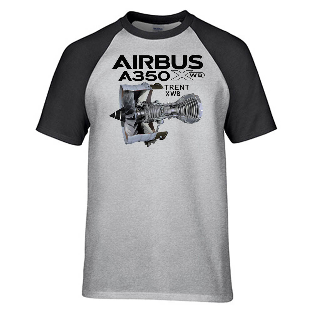 Airbus A350 & Trent XWB Engine Designed Raglan T-Shirts
