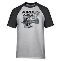 Thumbnail for Airbus A350 & Trent XWB Engine Designed Raglan T-Shirts