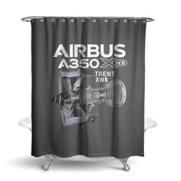 Thumbnail for Airbus A350 & Trent Wxb Engine Designed Shower Curtains