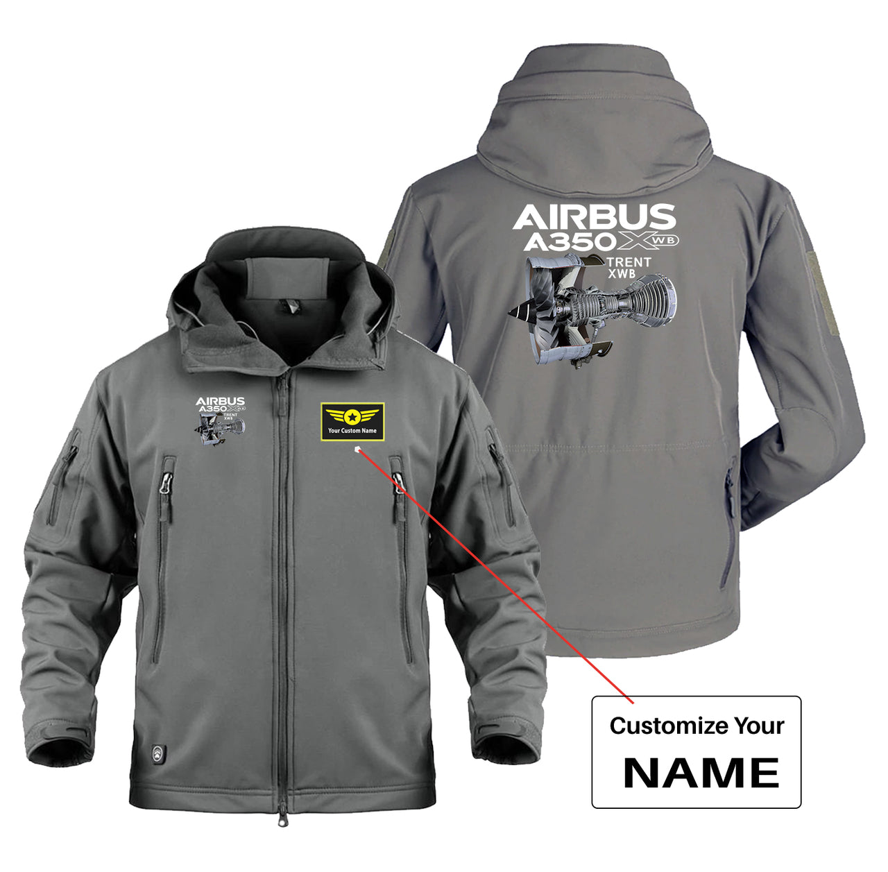 Airbus A350 & Trent Wxb Engine Designed Military Jackets (Customizable)