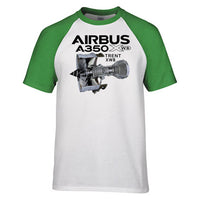 Thumbnail for Airbus A350 & Trent XWB Engine Designed Raglan T-Shirts