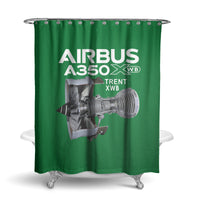 Thumbnail for Airbus A350 & Trent Wxb Engine Designed Shower Curtains