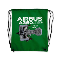 Thumbnail for Airbus A350 & Trent Wxb Engine Designed Drawstring Bags