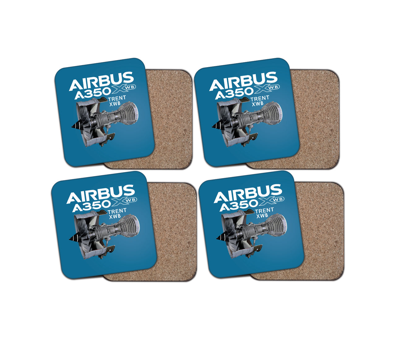Airbus A350 & Trent Wxb Engine Designed Coasters
