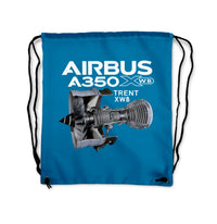 Thumbnail for Airbus A350 & Trent Wxb Engine Designed Drawstring Bags