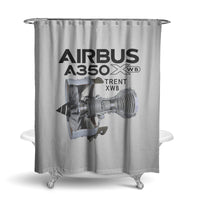Thumbnail for Airbus A350 & Trent Wxb Engine Designed Shower Curtains