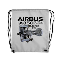 Thumbnail for Airbus A350 & Trent Wxb Engine Designed Drawstring Bags