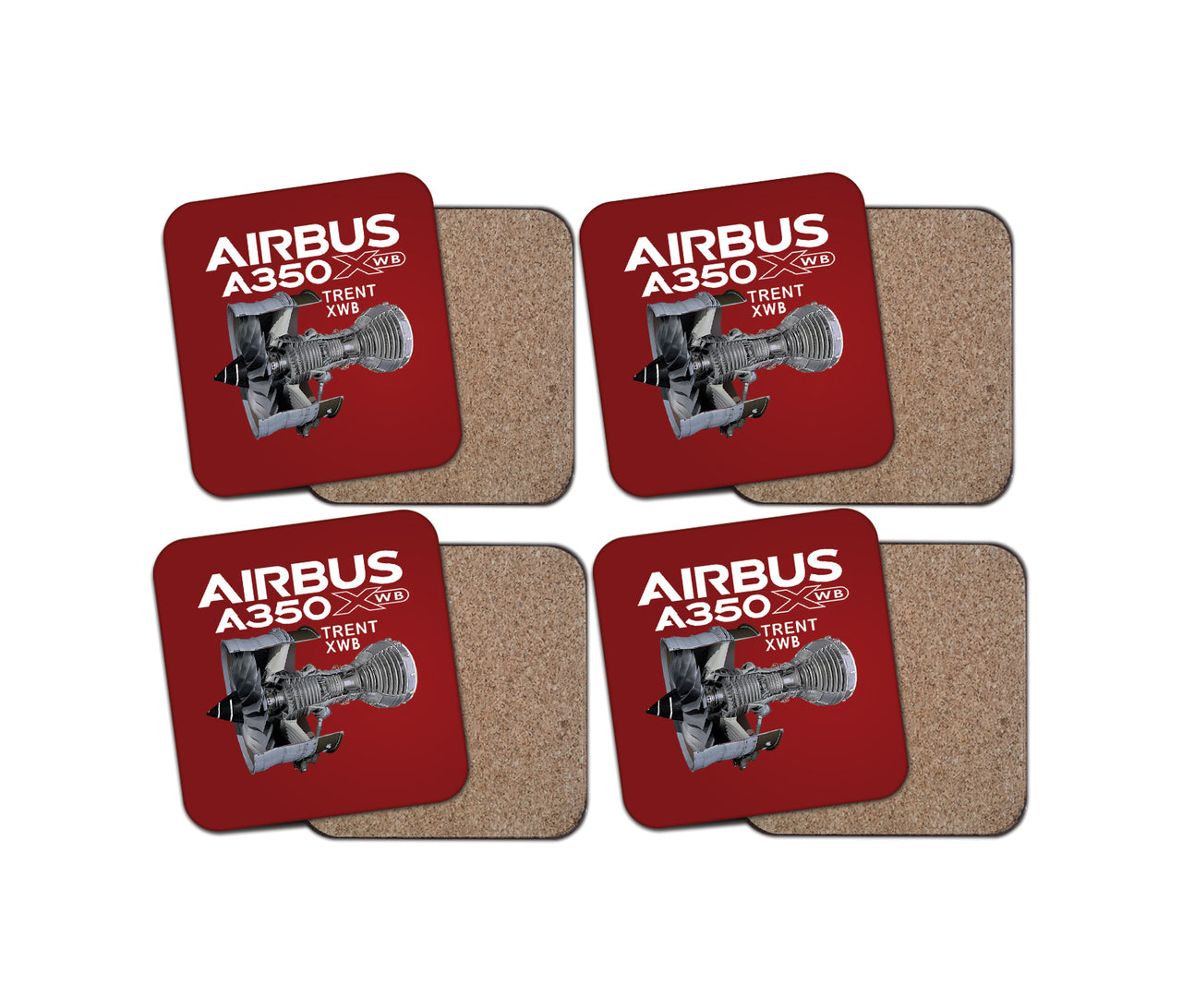 Airbus A350 & Trent Wxb Engine Designed Coasters
