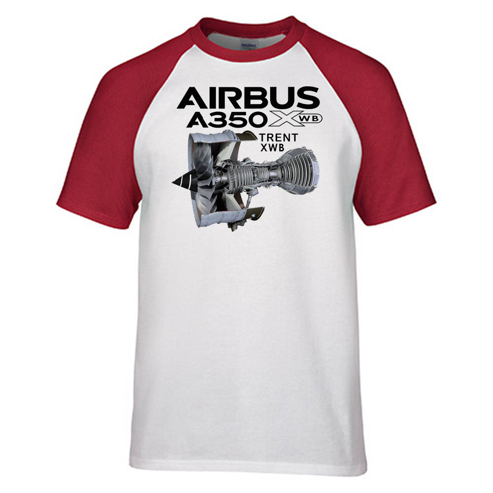 Airbus A350 & Trent XWB Engine Designed Raglan T-Shirts