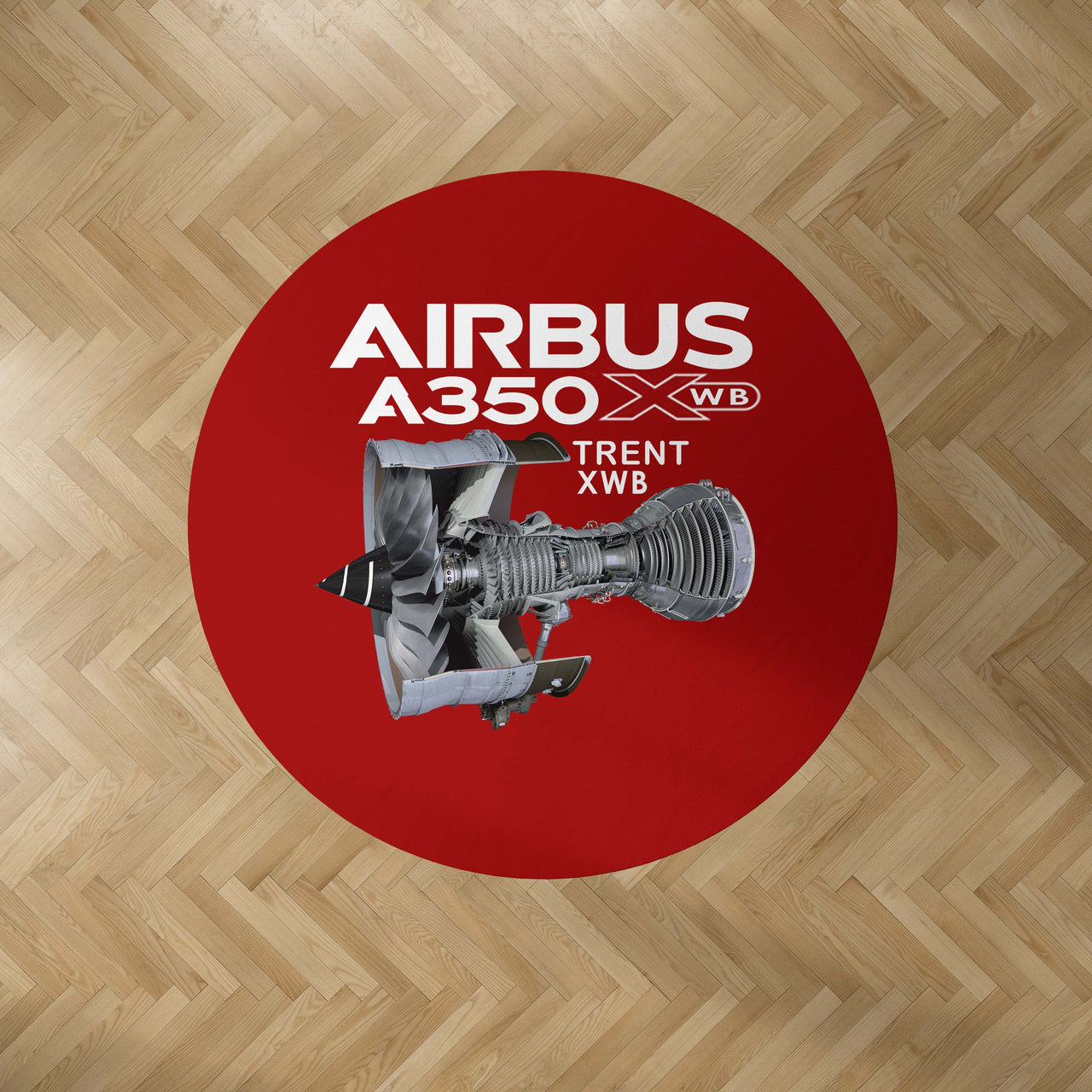 Airbus A350 & Trent Wxb Engine 7000 Designed Carpet & Floor Mats (Round)