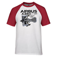 Thumbnail for Airbus A350 & Trent XWB Engine Designed Raglan T-Shirts