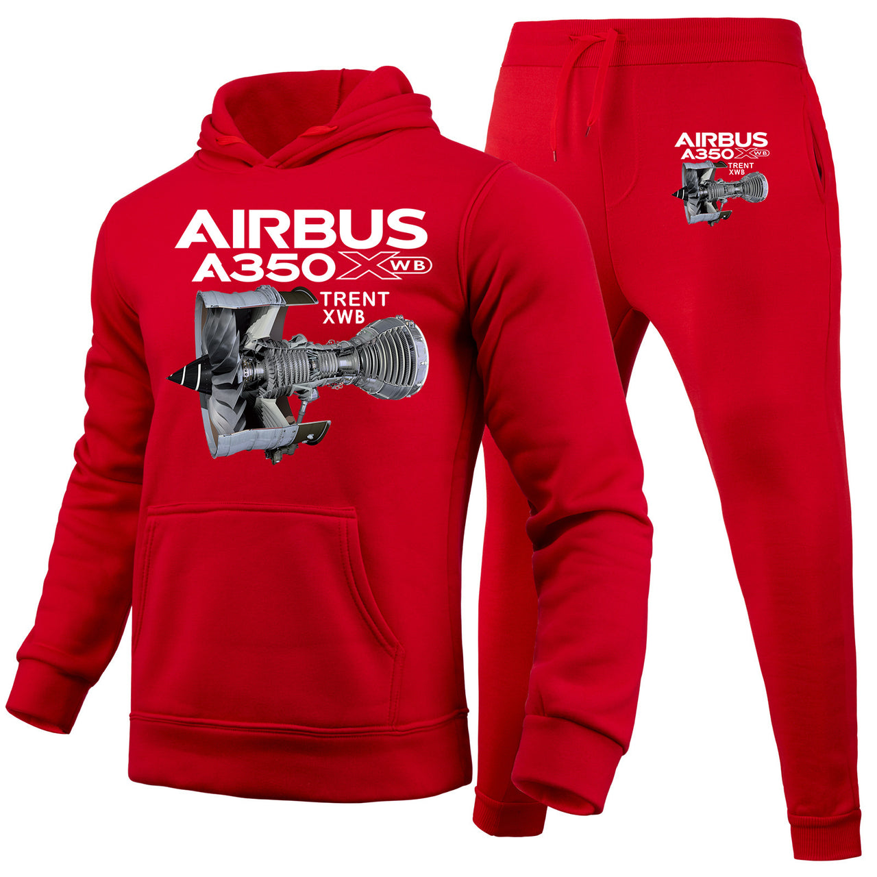 Airbus A350 & Trent Wxb Engine Designed Hoodies & Sweatpants Set