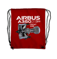 Thumbnail for Airbus A350 & Trent Wxb Engine Designed Drawstring Bags
