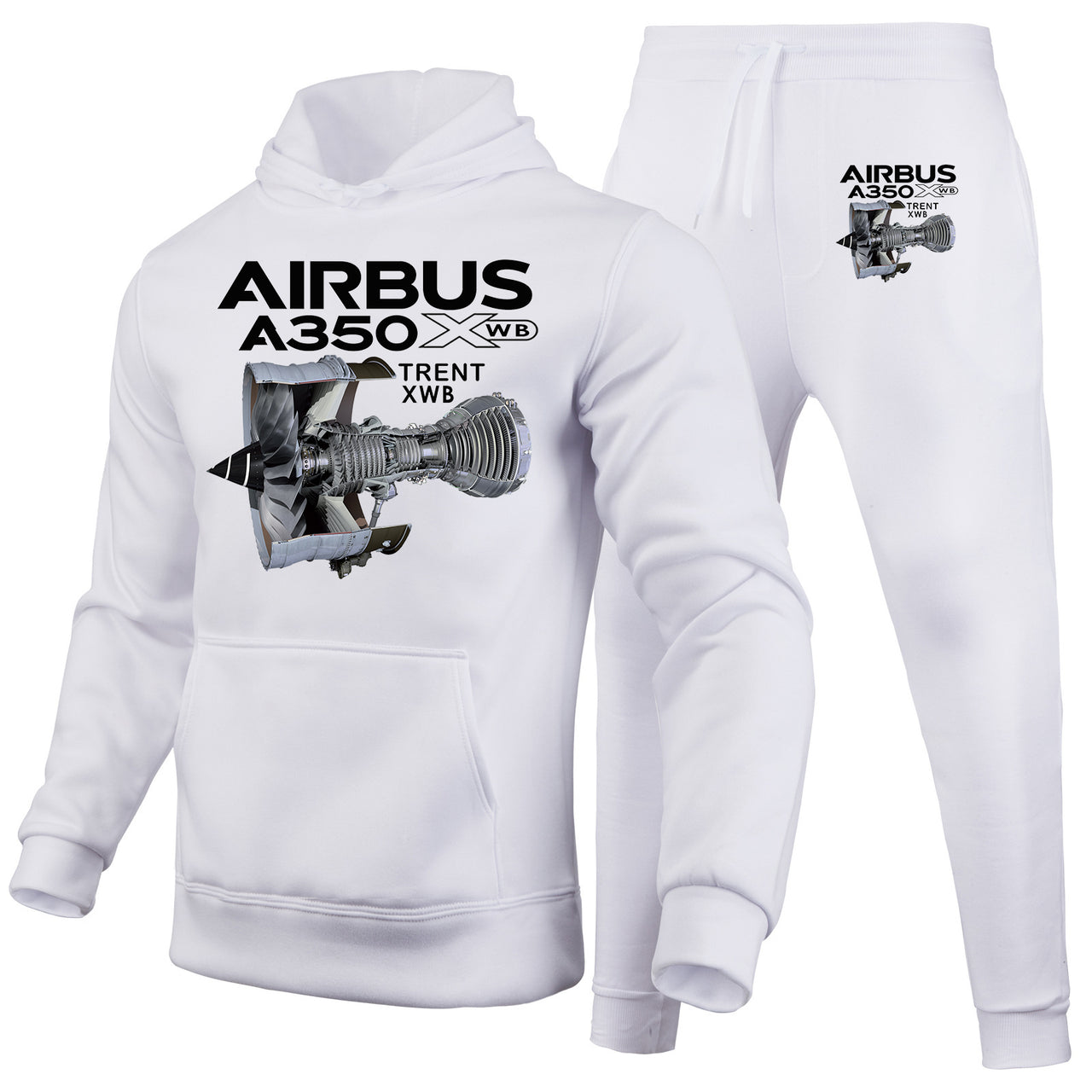 Airbus A350 & Trent Wxb Engine Designed Hoodies & Sweatpants Set