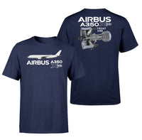 Thumbnail for Airbus A350 & Trent WXB Engine Designed Double-Side T-Shirts