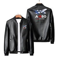Thumbnail for Airbus A380 Love at first flight Designed PU Leather Jackets