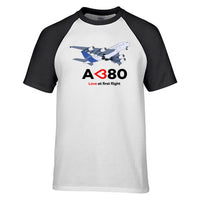 Thumbnail for Airbus A380 Love at first flight Designed Raglan T-Shirts