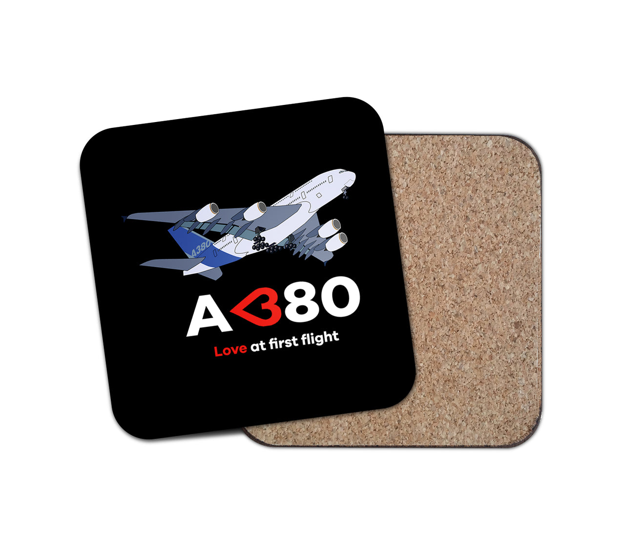 Airbus A380 Love at first flight Designed Coasters