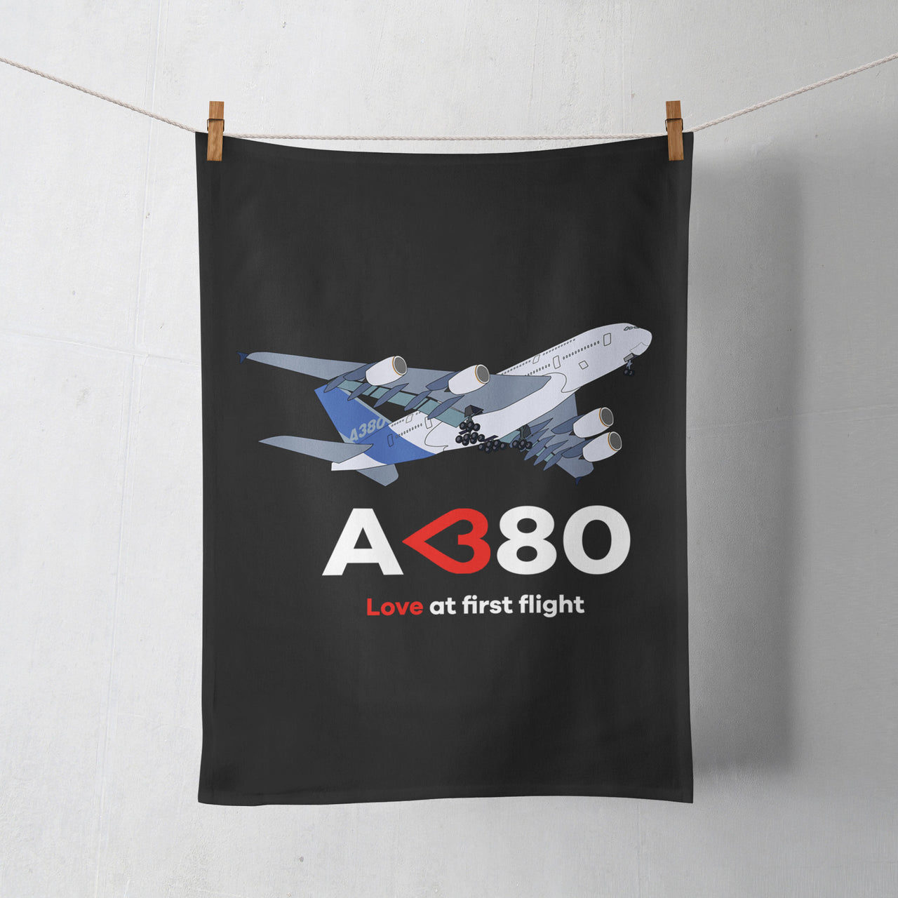 Airbus A380 Love at first flight Designed Towels