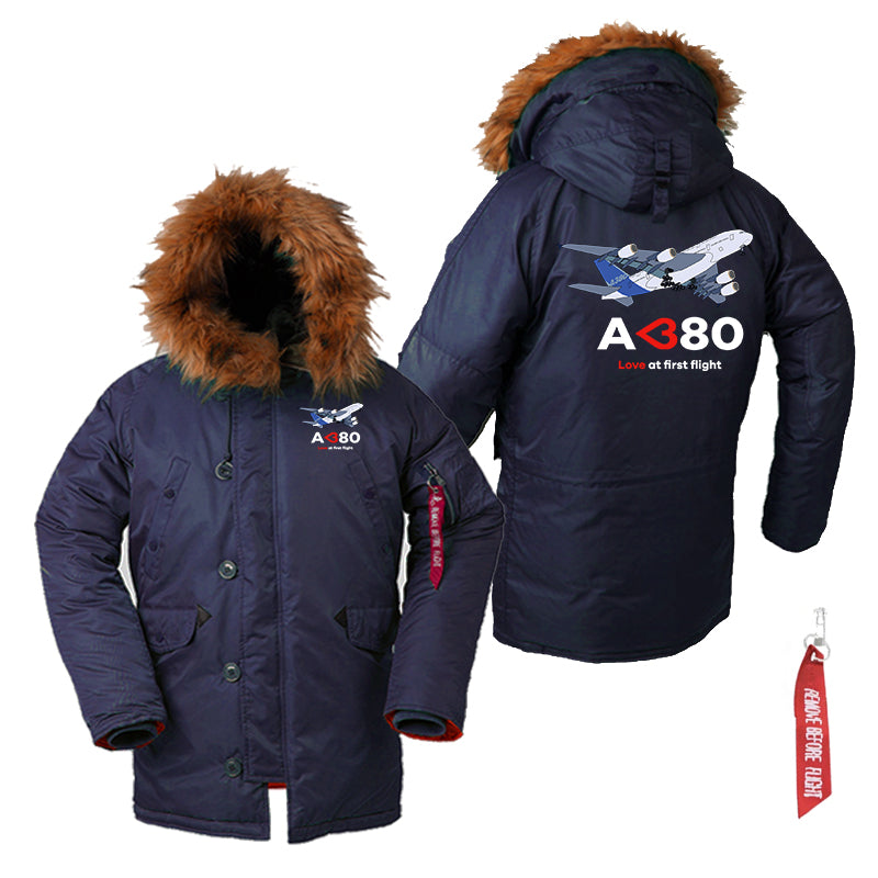 Airbus A380 Love at first flight Designed Parka Bomber Jackets