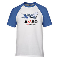 Thumbnail for Airbus A380 Love at first flight Designed Raglan T-Shirts