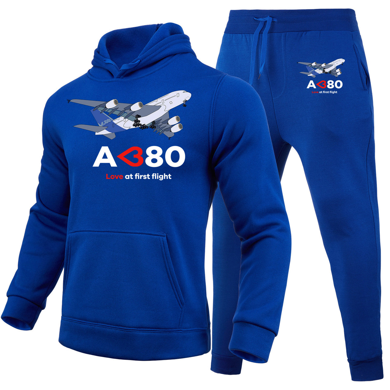 Airbus A380 Love at first flight Designed Hoodies & Sweatpants Set