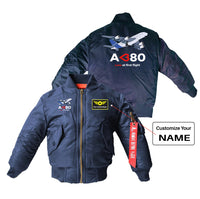 Thumbnail for Airbus A380 Love at first flight Designed Children Bomber Jackets
