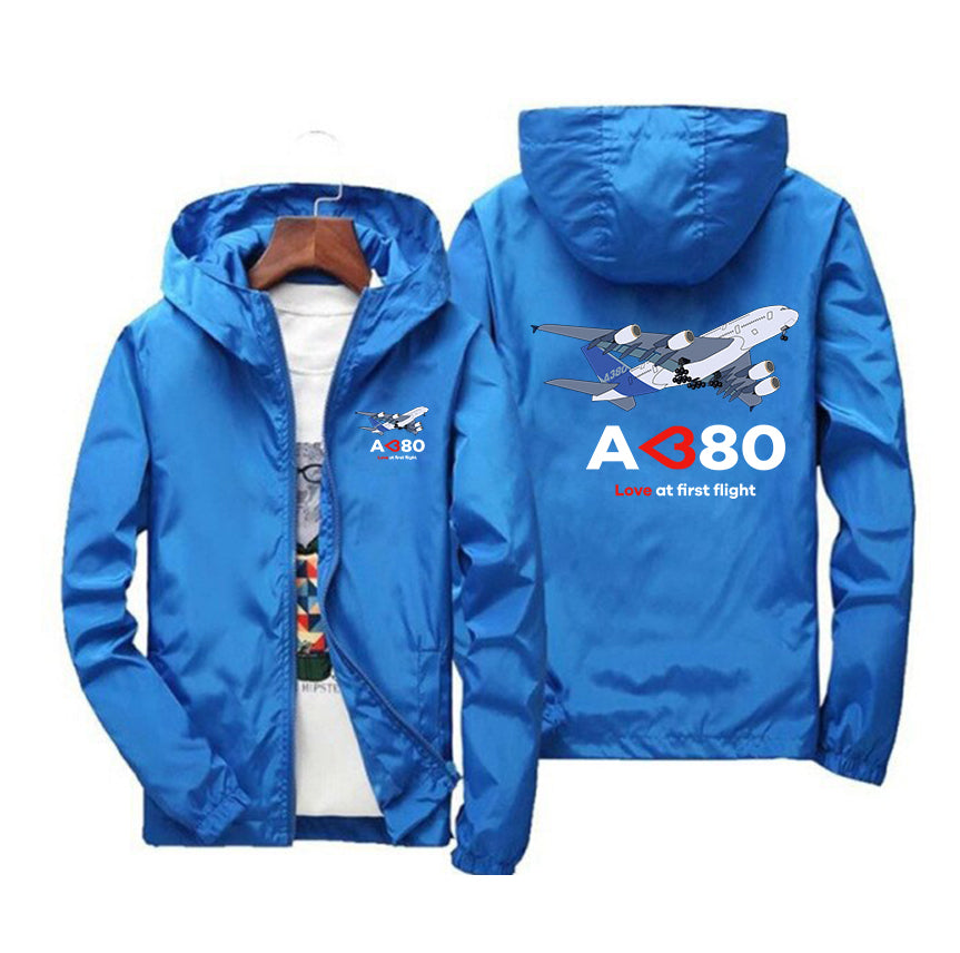 Airbus A380 Love at first flight Designed Windbreaker Jackets