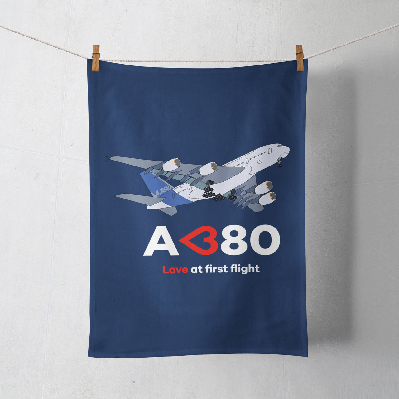 Airbus A380 Love at first flight Designed Towels