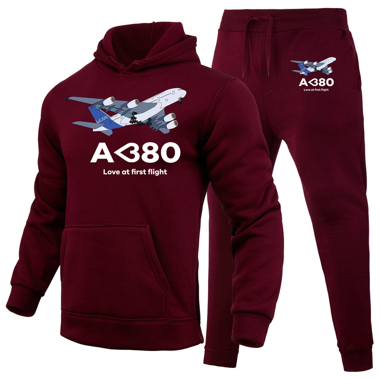 Airbus A380 Love at first flight Designed Hoodies & Sweatpants Set